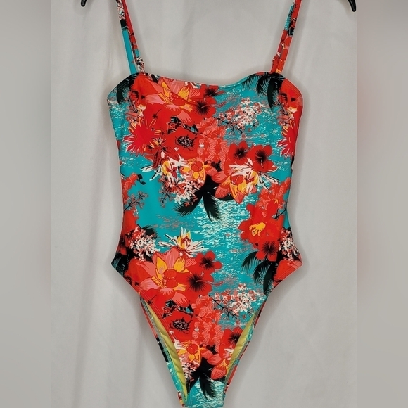 RELLECIGA Hawaiian Inspired Floral One Piece Swimsuit - Size S - Picture 5 of 12